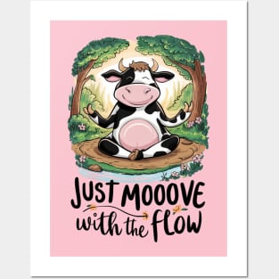 Zen Bovine: Moo-ditation Tee Posters and Art